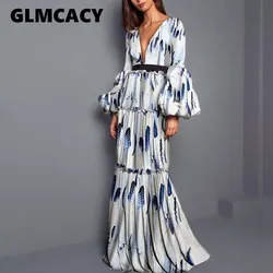Mujeres Elegante Formal Maxi Vestido Floral Étnico Bohemio Vintage Vestido Linterna Manga Sexy Profundo V Vestido de Fiesta Vestido Mujeres Elegante Formal Maxi Vestido Floral Étnico Bohemio Vintage Vestido Linterna Manga Sexy Profundo V Vestido de Fiesta Vestido