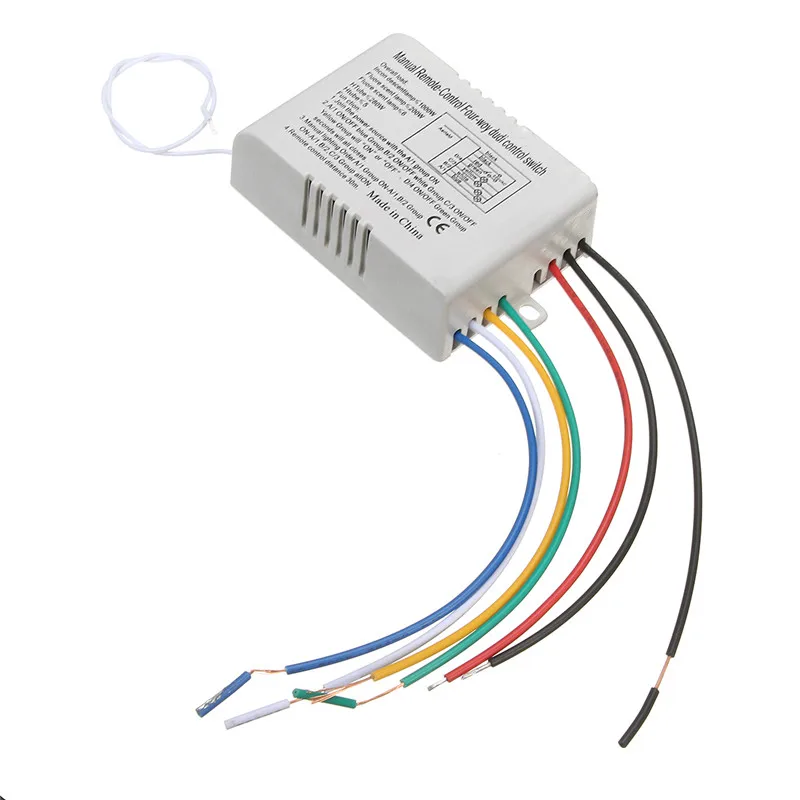 

AC 220V 30M 4 Ways Digital RF Lamp Remote Control Switch ON/OFF Wireless Remote Control Switch Kit For Bedroom Light Lamp