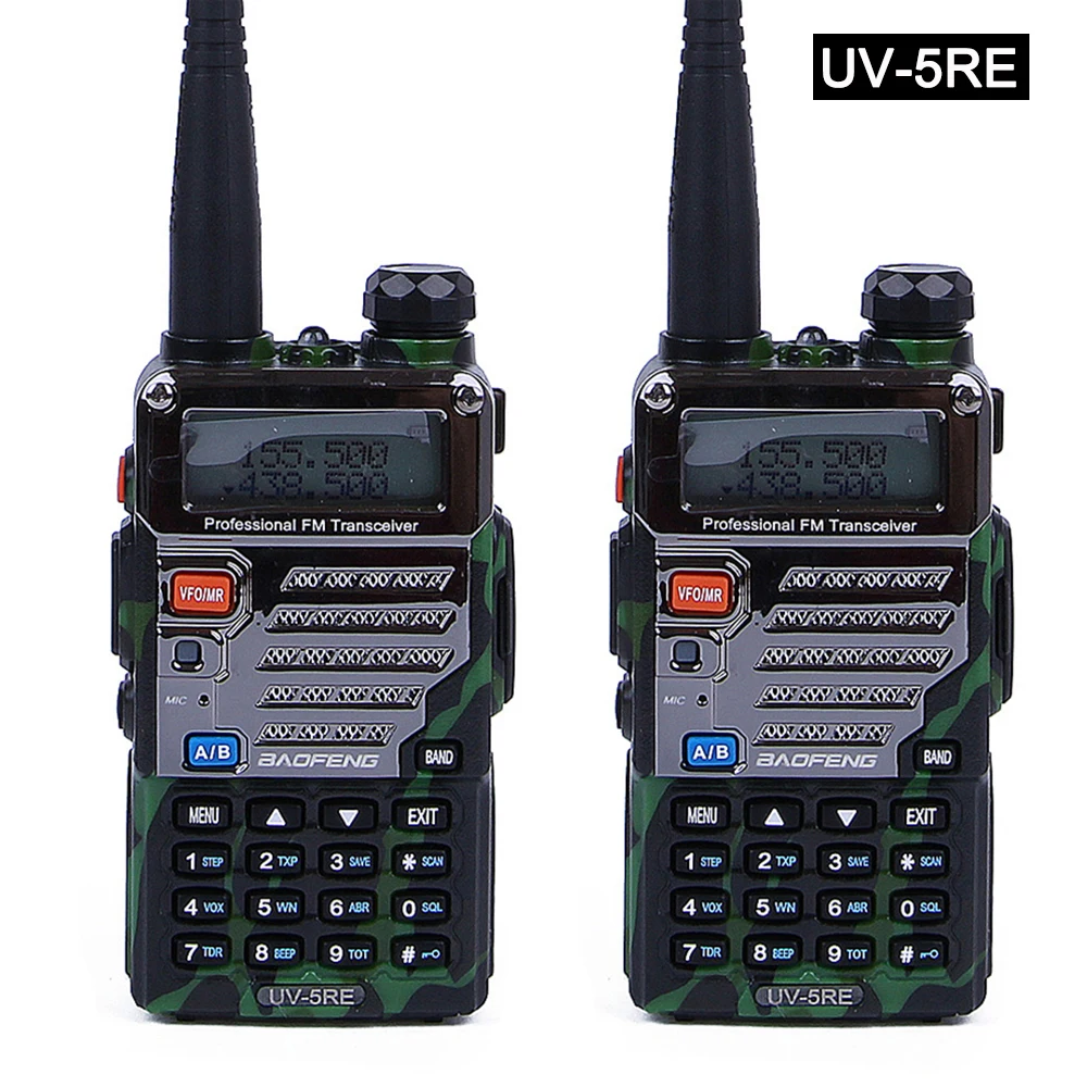 2PCS Baofeng UV 5RE Walkie Talkie UV 5R Upgraded Version UHF VHF CB