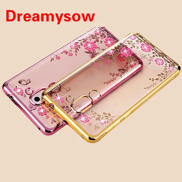 Diamond Glitter Flower Plating For Huawei Nova 3i P20 Pro Lite P8 P9 Lite P10 2017 Honor 8X 6C 6A 6X 7X 8 9 Play TPU Phone Case