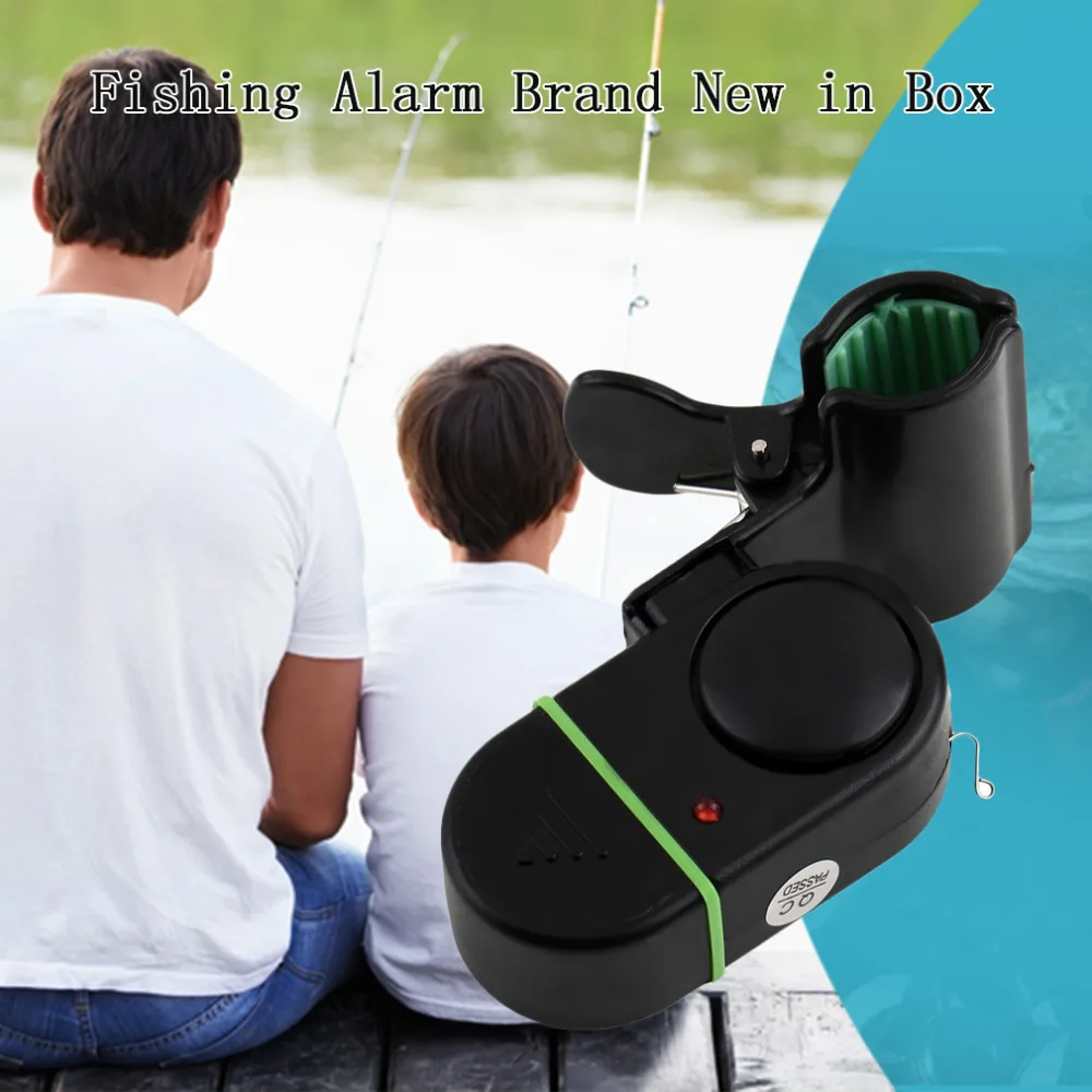 

1 pc LED Light Electronic Fish Bite Strike Sound Alarm Bell Alert Clip-On Fishing Rod Pole Tool Black