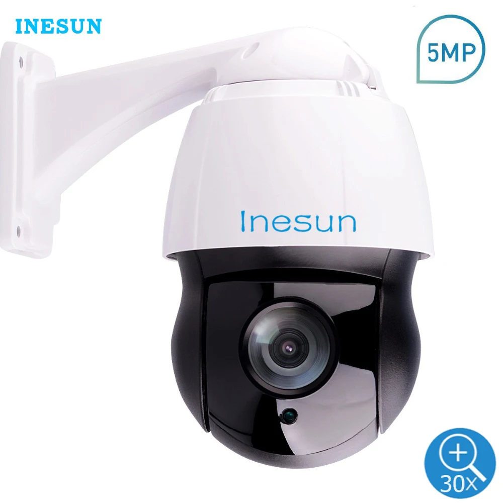 Уличная PTZ IP камера Inesun 5 мп супер HD 2592x1944P 30 кратный оптический зум