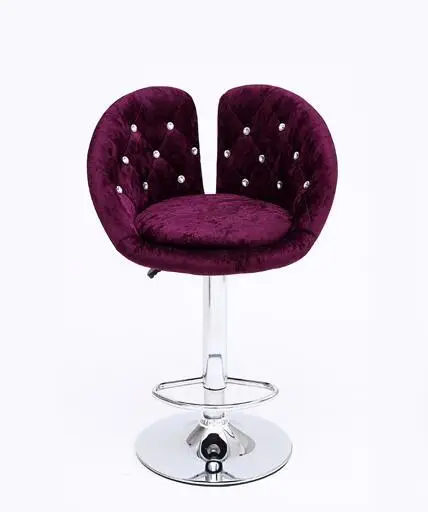 Ergonomic Lifting Swivel Bar Chair Rotating Adjustable Height Cafe Pub Bar Stool Chair Stainless Steel Stent cadeira 5 Colors