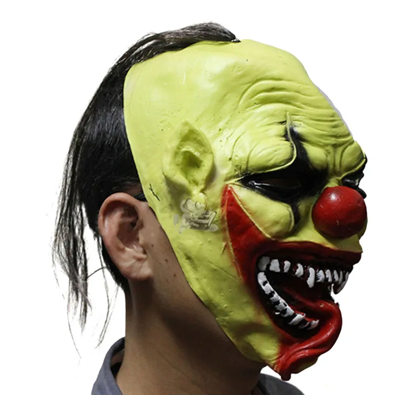 SEARCH AND BUY THIS PRODUCT Halloween Mask party Green clown Mask Creepy Latex