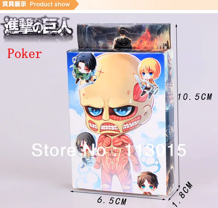

Attack on Titan Poker anime poster pokers Big size High quality printing