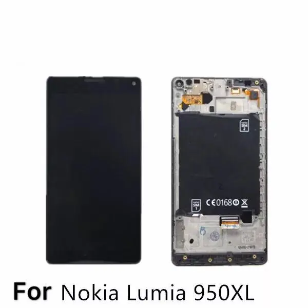 

Black 5.7" For Microsoft Nokia Lumia 950Xl LCD Display Touch Screen Digitizer Assembly With Frame For Lumia 940 XL RM-1118 LCD