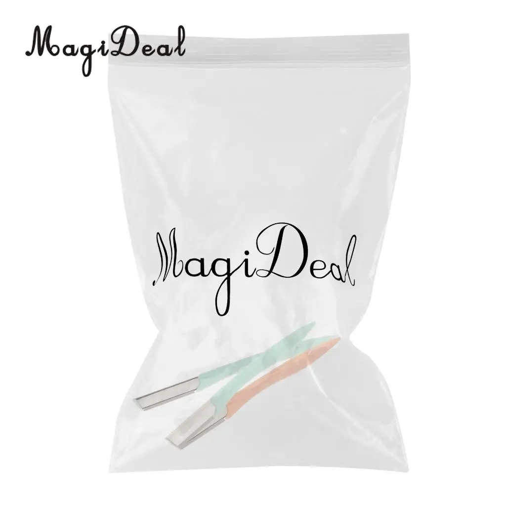 MagiDeal 3 Pieces Women Face Eyebrow Hair Removal Safety Razor Trimmer Shaper Facial Hair Mini Makeup Shaver 