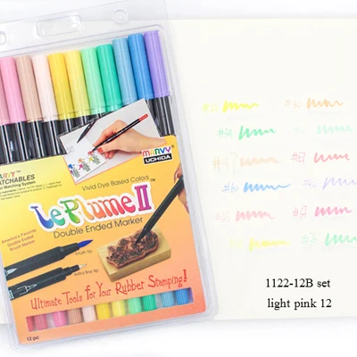 Uchida Le Plume II Double-Ended Markers 12/Pkg - Pastels