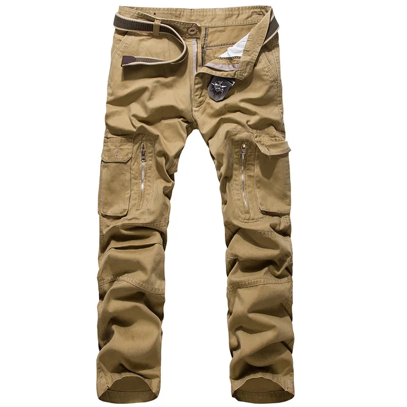 Мужские брюки карго, дизайнерские, модные, высокое качество, много карманов размера плюс, хлопок, повседневные, рабочие брюки, мужские, комбинезон, 7 цветов, BF012
