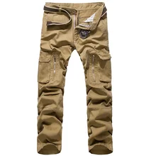 Мужские брюки карго, дизайнерские, модные, высокое качество, много карманов размера плюс, хлопок, повседневные, рабочие брюки, мужские, комбинезон, 7 цветов, BF012