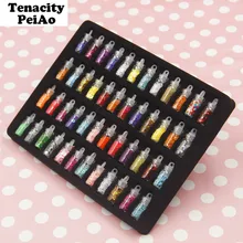 1 Набор 48 цветов флэш-порошок блестки бриллианты Блестки Материал эпоксидная форма для изготовления ювелирных изделий для мини DIY ювелирных изделий