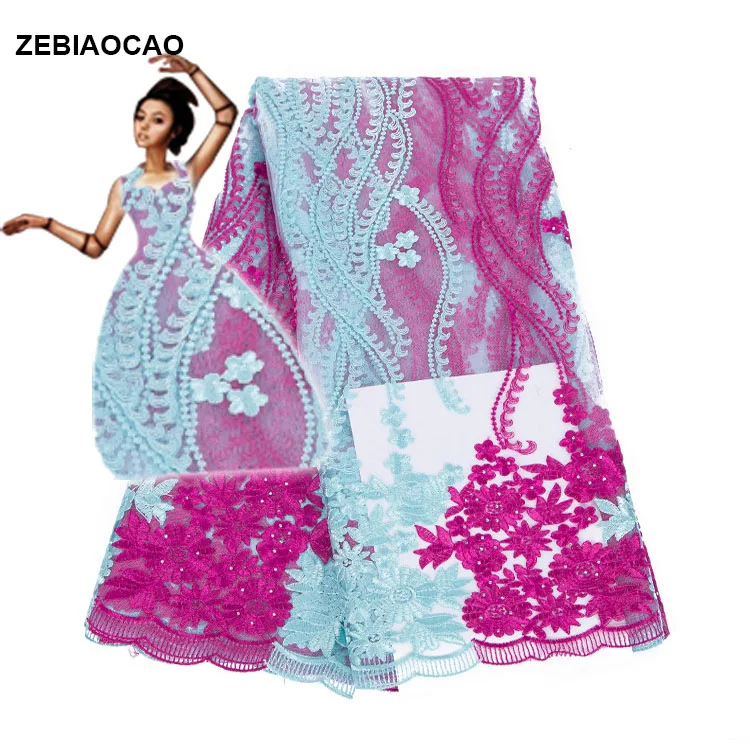 ZEBIAOCAO 2020 Old Design Promotion African Embroidered Lace Fabrics Bridal High Quality Tulle Fabric For Wedding&ampParty | Дом и сад
