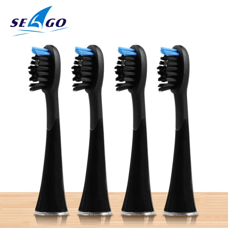 SEAGO 4 шт./лот насадки для электрической зубной щетки подходят для SG9896/SG987 Смарт оснастки на щетке головка Замена насадка для зубной щетки с резиной