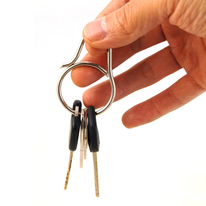 

Outdoor gadget for man Titanium alloy key Organizer EDC Keychain Carabiner for Key climb accessory