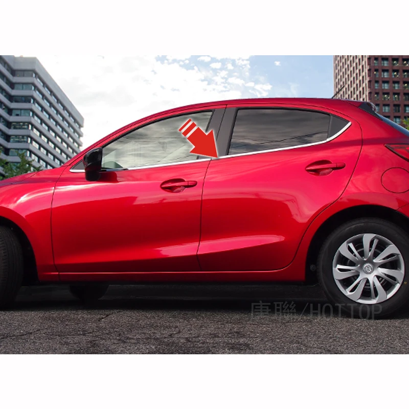 Для Mazda 2 Demio DJ DL аксессуары мазда2 из нержавеющей стали двери окна планки