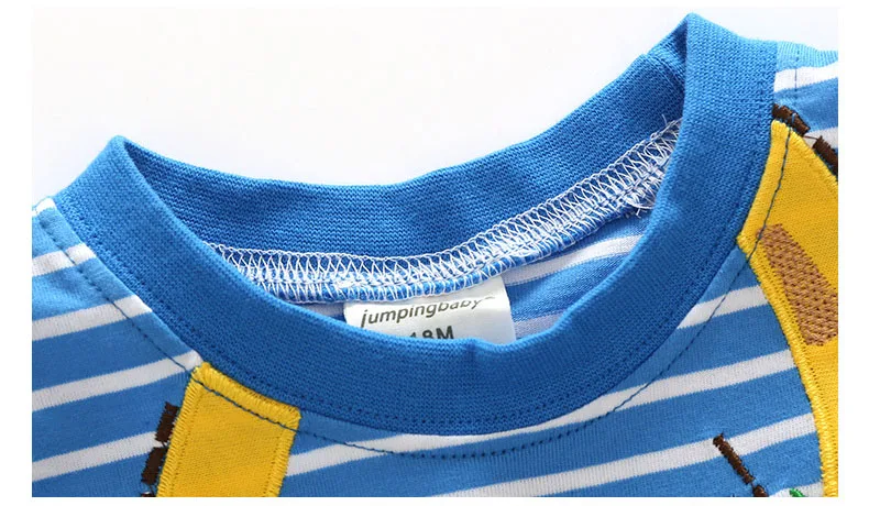 2017 New Brand top quality kids clothing summer boys short sleeve O-neck t shirt Cotton embroidery cartoon striped tee tops HTB1ORnVQFXXXXXVXVXXq6xXFXXXT - 2017 New Brand top quality kids clothing summer boys short sleeve O-neck t shirt Cotton embroidery cartoon striped tee tops