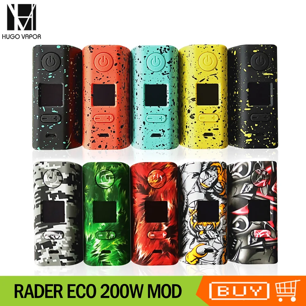 Original Hugo Vapor Rader ECO 200W Box MOD VV/VW/Bypass Vape Mod By dual 18650 Battery Electronic Cigarette Mod VS Tesla WYE Mod Original Hugo Vapor Rader ECO 200W Box MOD VV/VW/Bypass Vape Mod By dual 18650 Battery Electronic Cigarette Mod VS Tesla WYE Mod