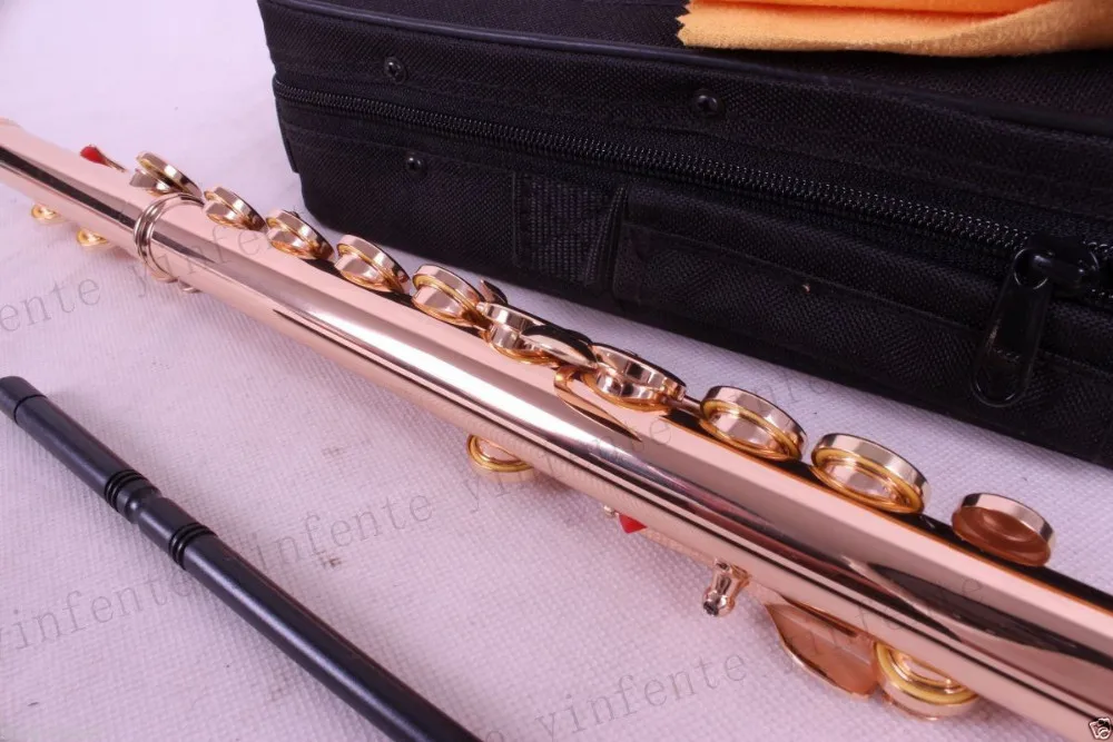 Новая флейта 16 отверстие закрытое отверстие мощный звук профессиональная E ключ Золотые ключи#1