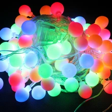 СВЕТОДИОДНАЯ Гирлянда Новогодняя гирлянда с круглыми лампочками mantianxing Свадебные огни 30 метров насадка шар световая гирлянда