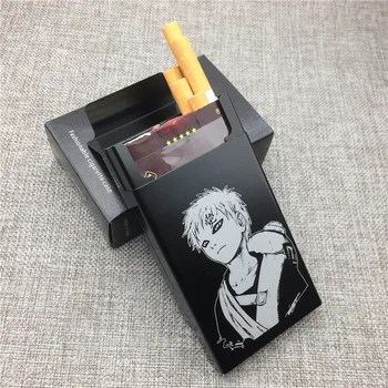

Personalized Naruto Gaara Aluminium Alloy Fashion Beauty Cigarette Case Laser Carved Gaara Will Not Fade Cigarette Boxes Case