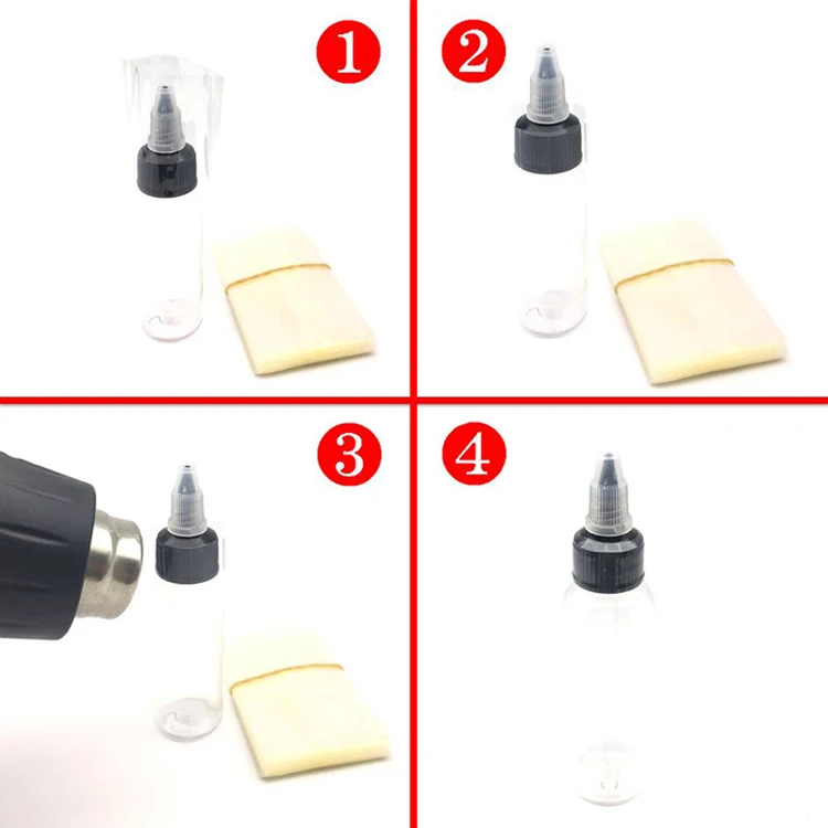 200 шт./лот прозрачный ПВХ термоусадочная пленка для мл 30 мл 60 мл татуировки чернила пигментные бутылки твист крышка татуировки бутылки