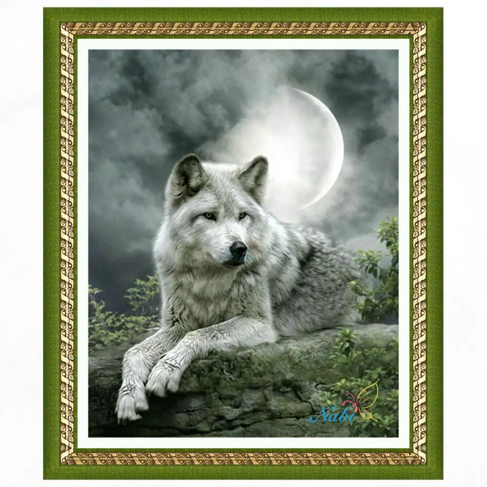 Квадратная Алмазная мозаичная алмазная живопись вышивка крестиком волк-5d diy Полный Стразы иконы 2981R - Цвет: 5613R