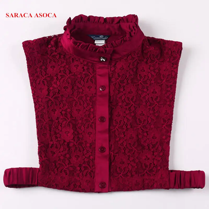 

Wholesale Retial New Fashion Lace False Collar Ladies All-Match Adjustable Elastic Detachable Shirt Fake Collars Women's A75