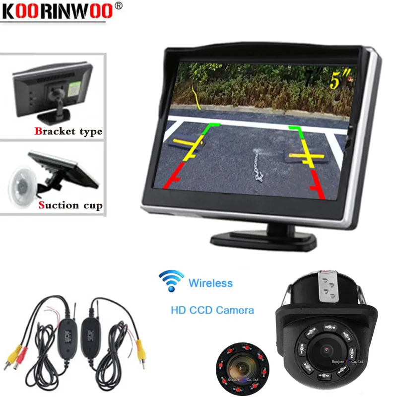 Беспроводная парковочная система Koorinwoo 3 в 1 TFT 5 &quotHD Автомобильный монитор с
