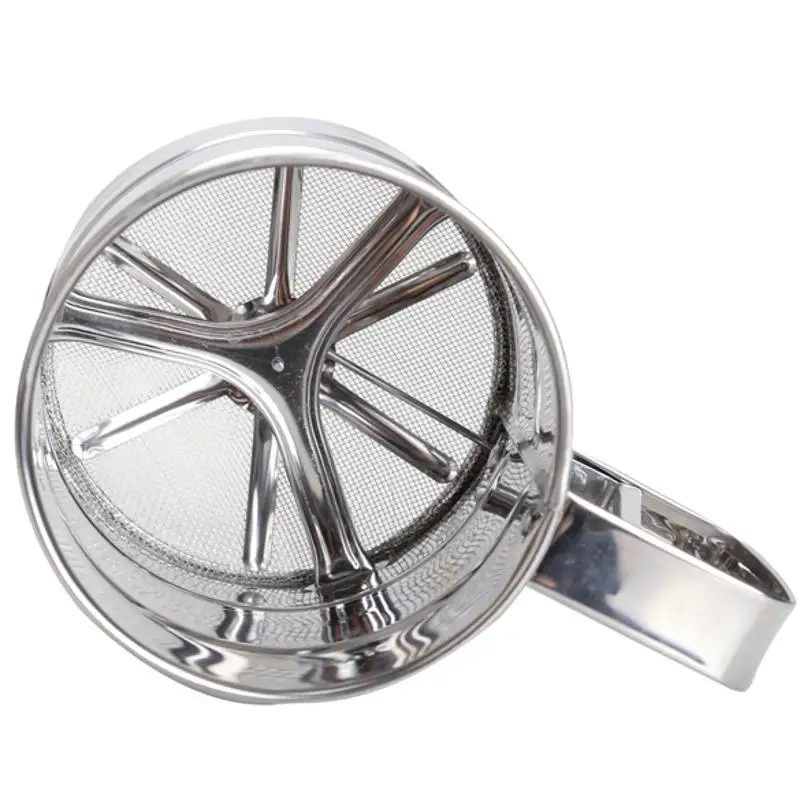 

Stainless Steel Mesh Flour Sifter Mechanical Baking Icing Sugar Shaker Sieve Kitchen Accessories Cup Shape Baking Pastry Tools