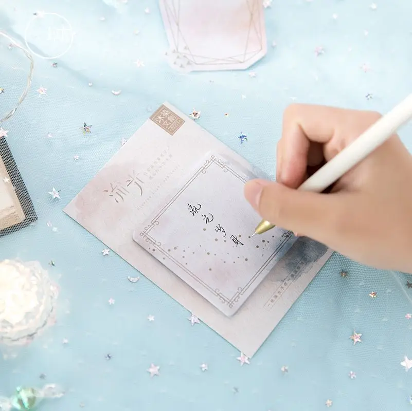 4 Pcs/Set Kawaii Dream Time Series Sticky Note Self-Adhesive Memo Pad Office School Supplies