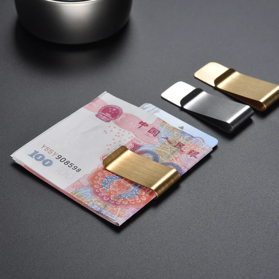 

Portable Money Clip Metal Stainless Steel Cash Clamp Holder Wallet for Pocket Gold Silver Metal Money Holder Card ID Case Clip
