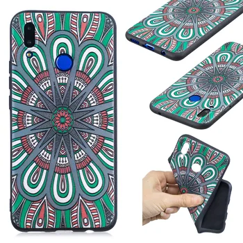 

50pcs/lot Printed Retro Flowers Owls Panada Black Phone Back Case Cover For Huawei Mate 20 Lite Maimang 7 P Smart Plus Nova 3I