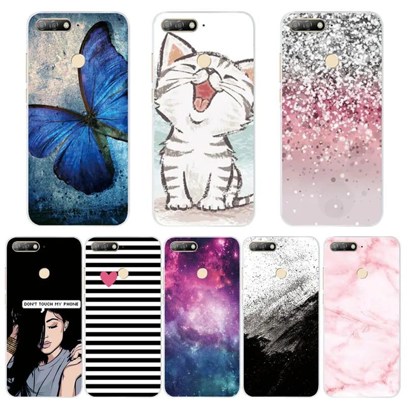 

For Huawei Honor 7C Case Cover 5.7" Soft TPU Silicone Fundas on Honor 7C Cases for Huawei Honor 7C AUM-L41 Phone Case Back Cover
