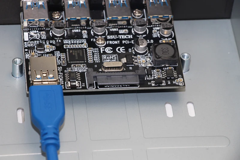 USB 3 0 PCI E 1x к 4 портам карта 5 25 &quotFloppy Bay передняя панель USB3.0 концентратор сплиттер