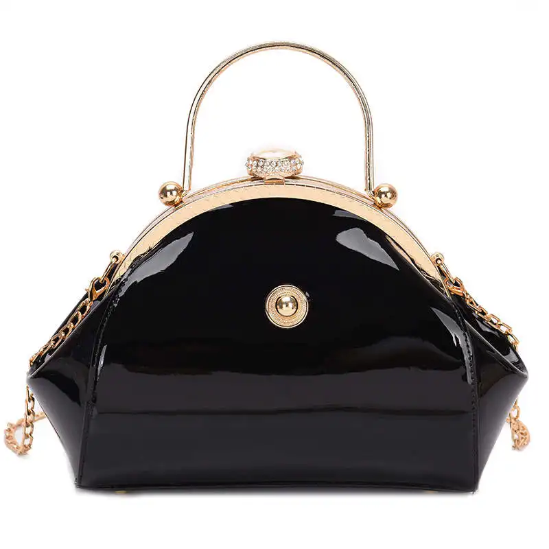 Кожаная дизайнерская сумка, женские сумки, модная маленькая сумка на плечо, красная сумка-тоут, женская сумка-мессенджер, женская сумка на цепочке через плечо, Bolsas - Цвет: black