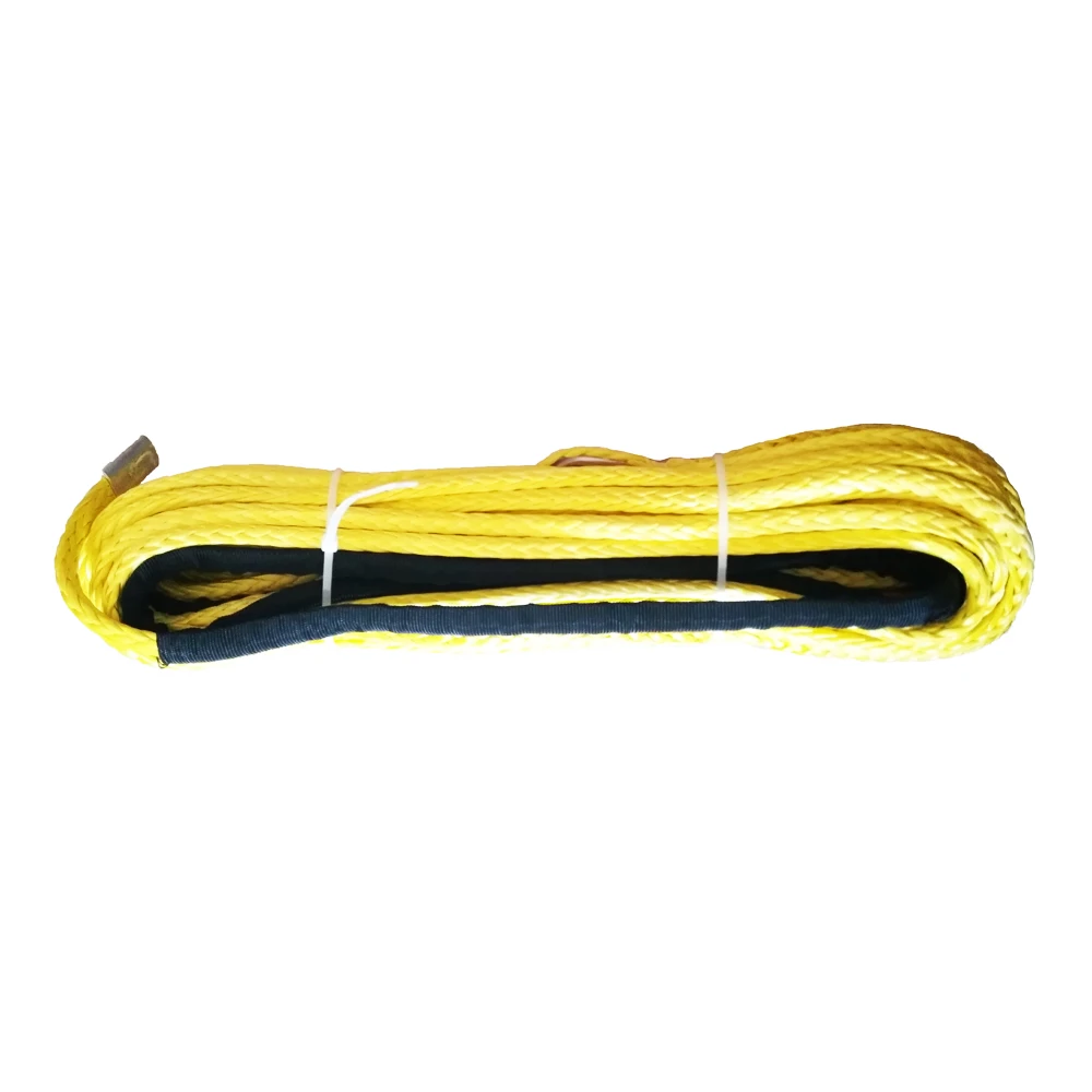 12 мм x 28 м синтетический трос лебедки для ATV/UTV желтый буксировочный трос