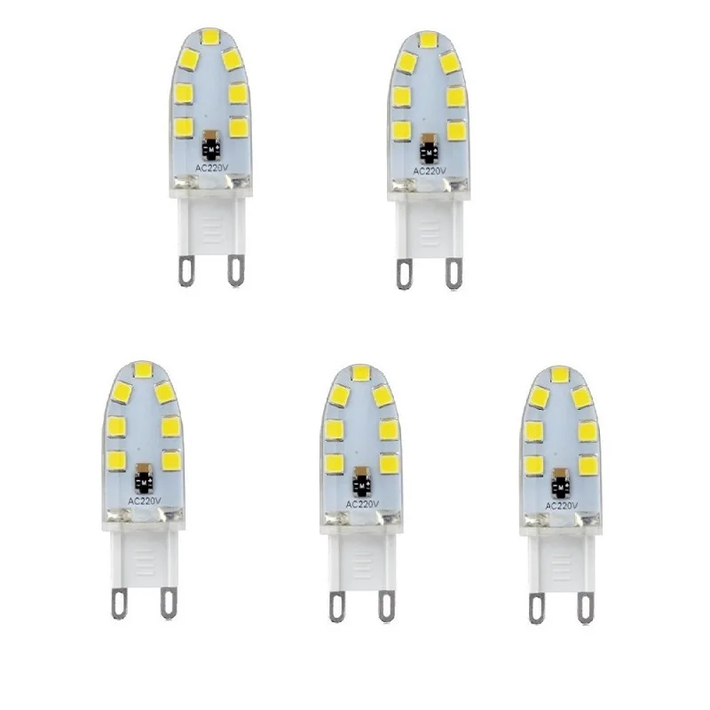 

G9 14LED SMD2835 4W AC220V/AC110V 300-400LM Warm White/Cool White/Natural White The Silicone LED Lights 5PCS JTFL008