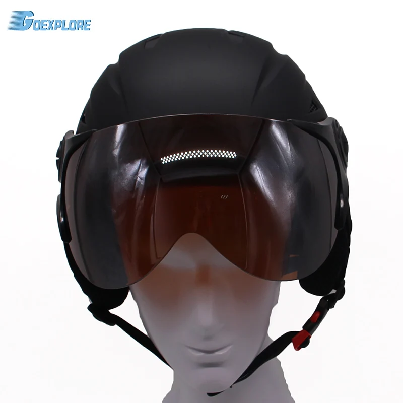 Snow helmet with visor Ultralight professional ABS Snowboard Skating Skateboard helmet for adult