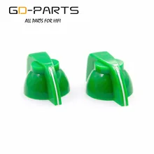 GD-PARTS verde de plástico ABS perilla con forma de cabeza de pollo para guitarra AMP de Pedal efecto Stomp Vintage caja de Radio 1/4 