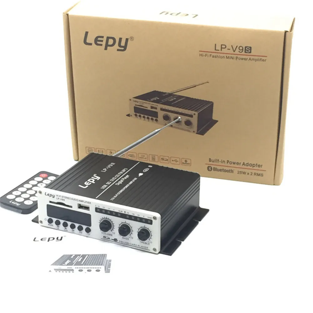 2x20 Вт 2CH Hi Fi автомобильный усилитель стерео L/R RCA цифровой аудиоусилитель с USB SD DVD CD