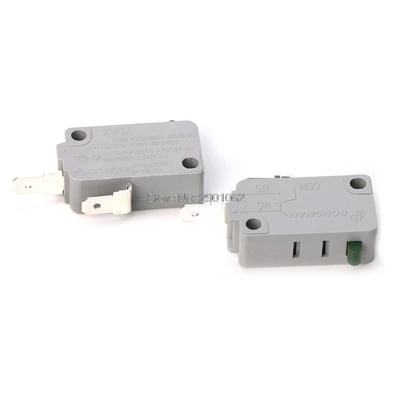 2Pcs Microwave Oven KW3A Door Micro Switch Normally Open for DR52 125V/250V H5 