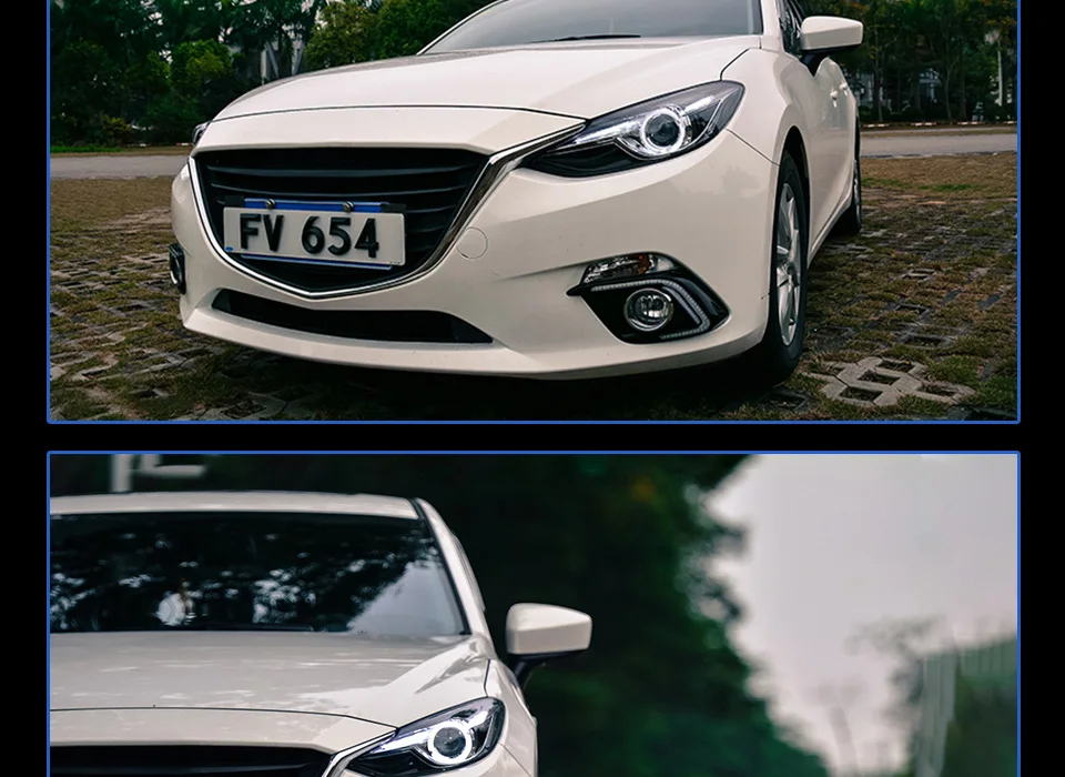 AKD автомобильный Стайлинг для Mazda 3 фары- azda3 Axela светодиодный фонарь светодиодный DRL Hid головной фонарь Ангел глаз Биксеноновые аксессуары