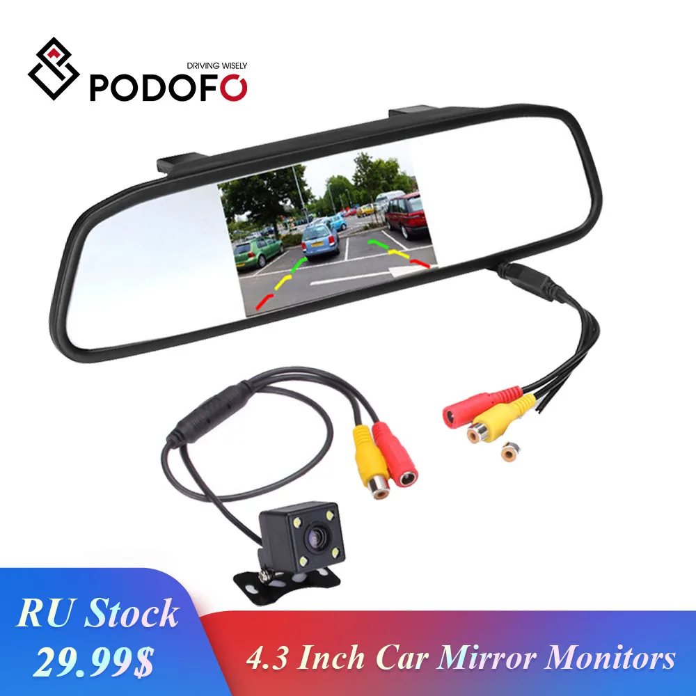  Podofo Car Monitors TFT LCD 4.3