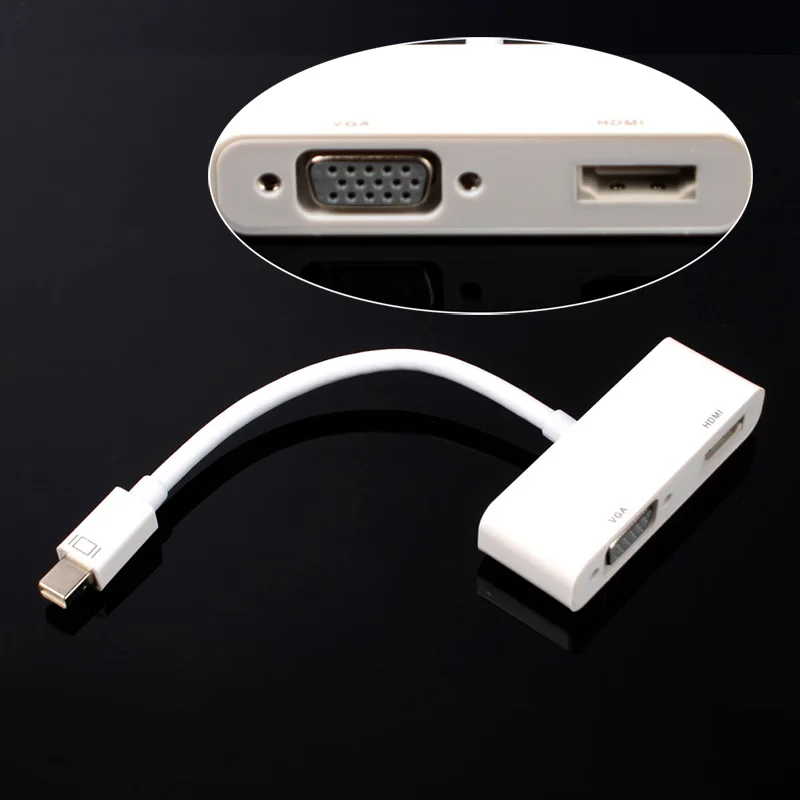 Новый мини-Дисплей Порт DP к HDMI VGA адаптер кабель для Apple MacBook Air #68953 | Электроника