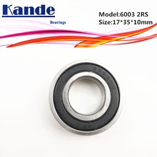 6003RS Bearing 4pcs ABEC-5 High quality 6003 2RS Single Row Deep Groove ball bearing 6003-2RS 17x35x10mm 2017 limited direct selling steel rolamentos roulement a bille ntn single row bearing 61035yrx 15uz21035t2