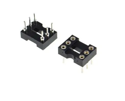 

10pcs Round Hole 6 Pin 2.54MM DIP IC Sockets Adaptor Solder Type IC Connector