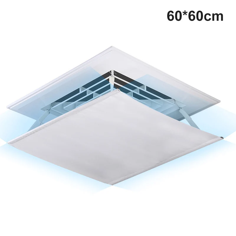White 60x60cm Высококачественный центральный кондиционер ветрозащитная настенная защита от прямого выдува ветрового стекла VE - Цвет: White 60x60cm
