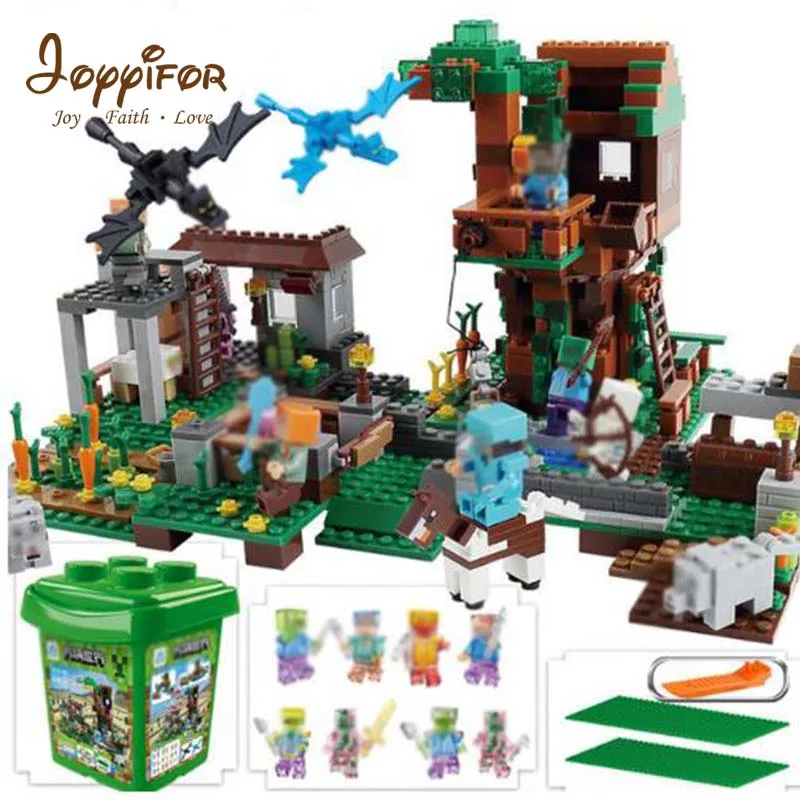 

900PCS My World Village Building Blocks Castle Kids Toys Gift Compatible Legoe Minecrafted City Building Blocks For Boy Gift