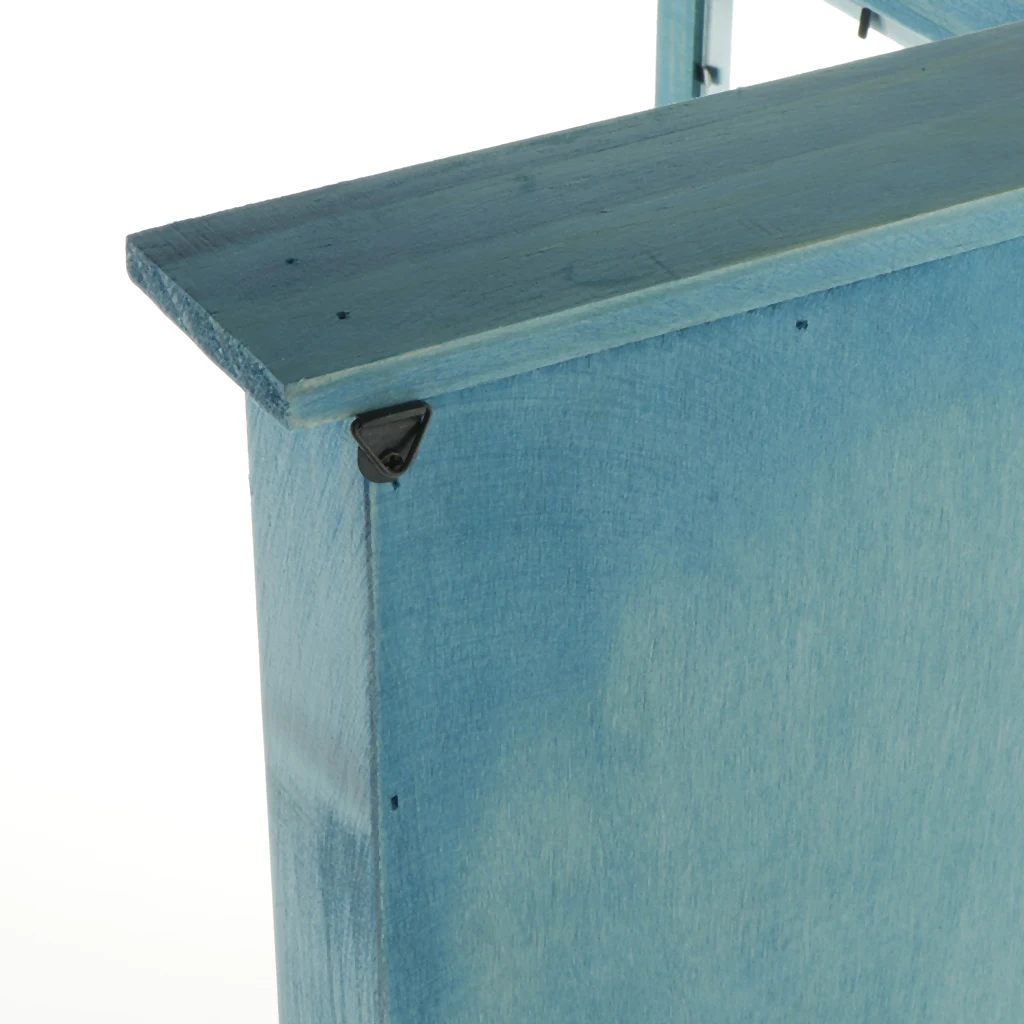 Vintage European Style Wooden Key Storage Cabinet Key Holder Box with Hanging Hooks 21x6x25cm lightweight