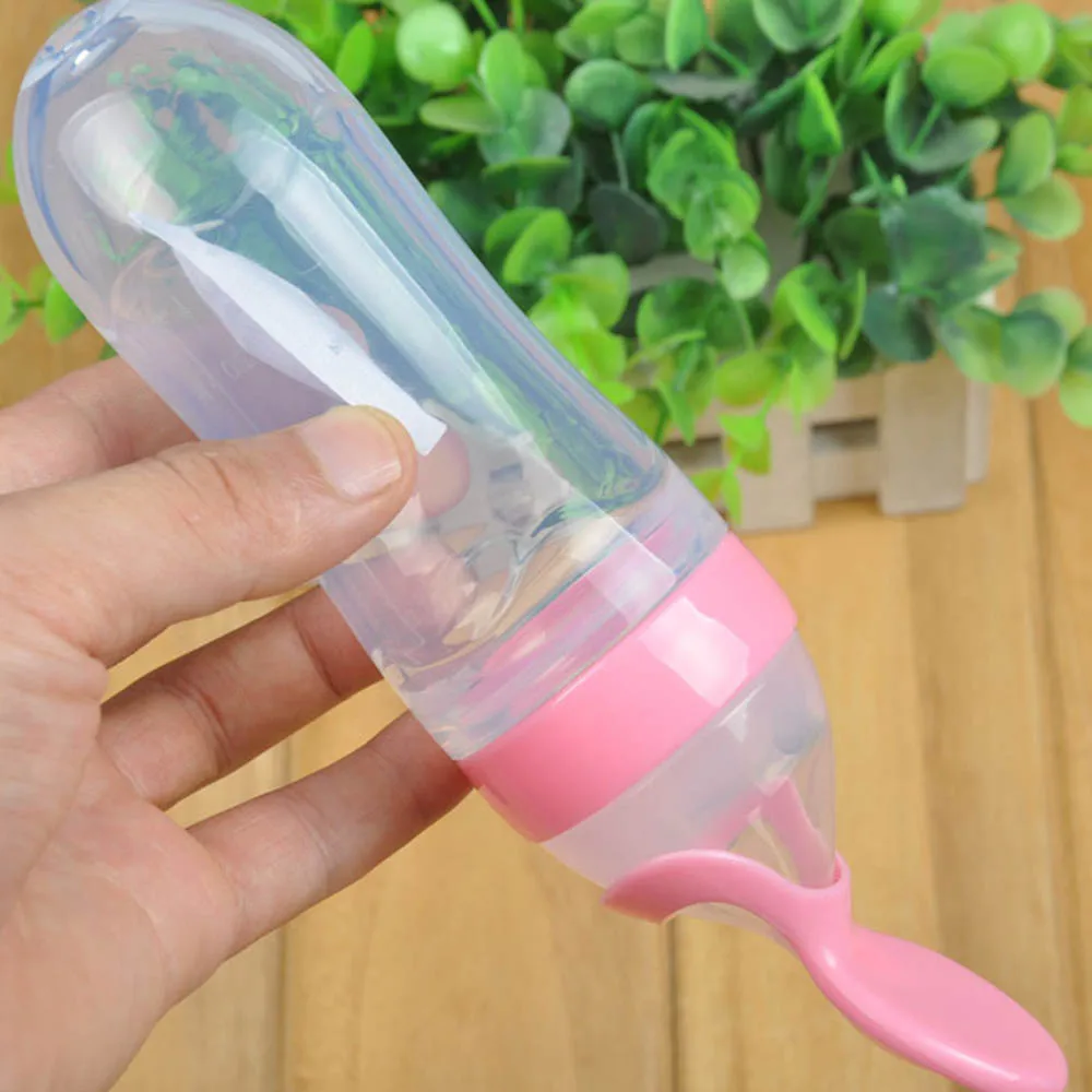Biberon En Silicone Pour Bebe Avec Cuillere Pour Supplement Alimentaire Pour Riz Cereales A Presser Pour Gel De Silice 0065 Aliexpress